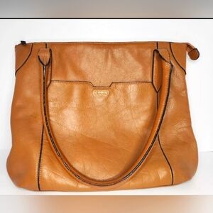 Lodis Sierra brown Leather Tote Shoulder Bag perfect for travel!